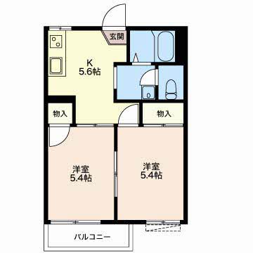 フレグランスコート佐野Bの間取り