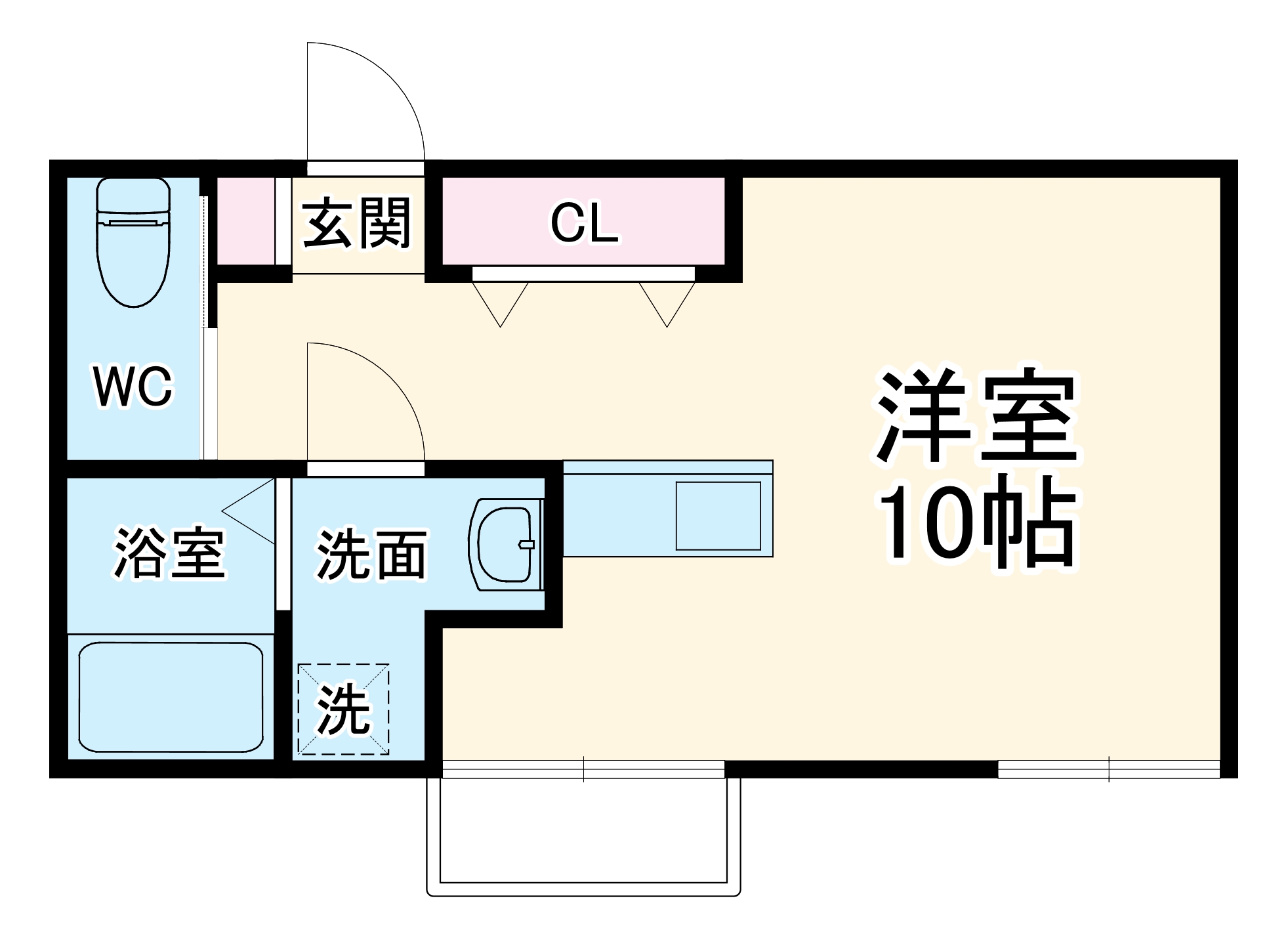 元魚町共同住宅(仮)の間取り