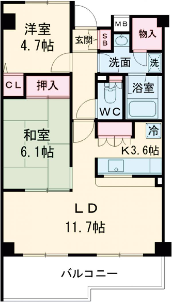 クーラムコートの間取り