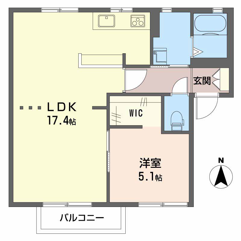 タウニー野村Fの間取り