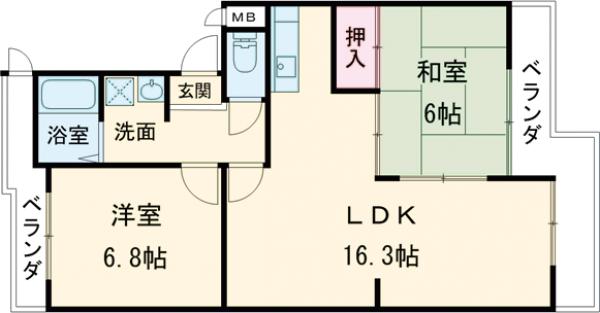 メゾン宇多野の間取り