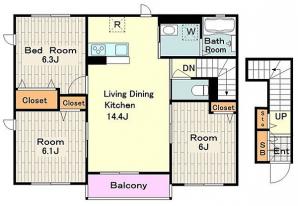 グラシア・フィス旭が丘の間取り