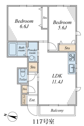 さいかち(C)かざはな(D)の間取り