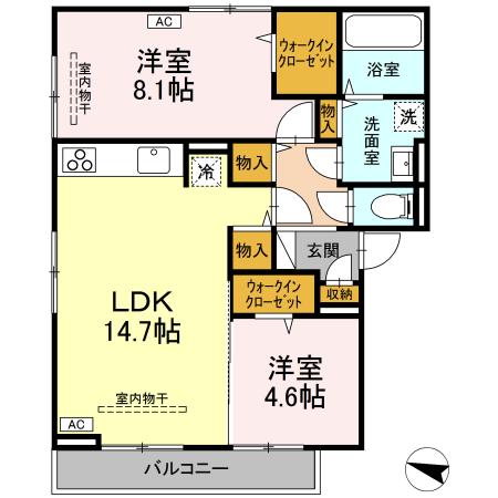 D-ROOM竜王新町の間取り