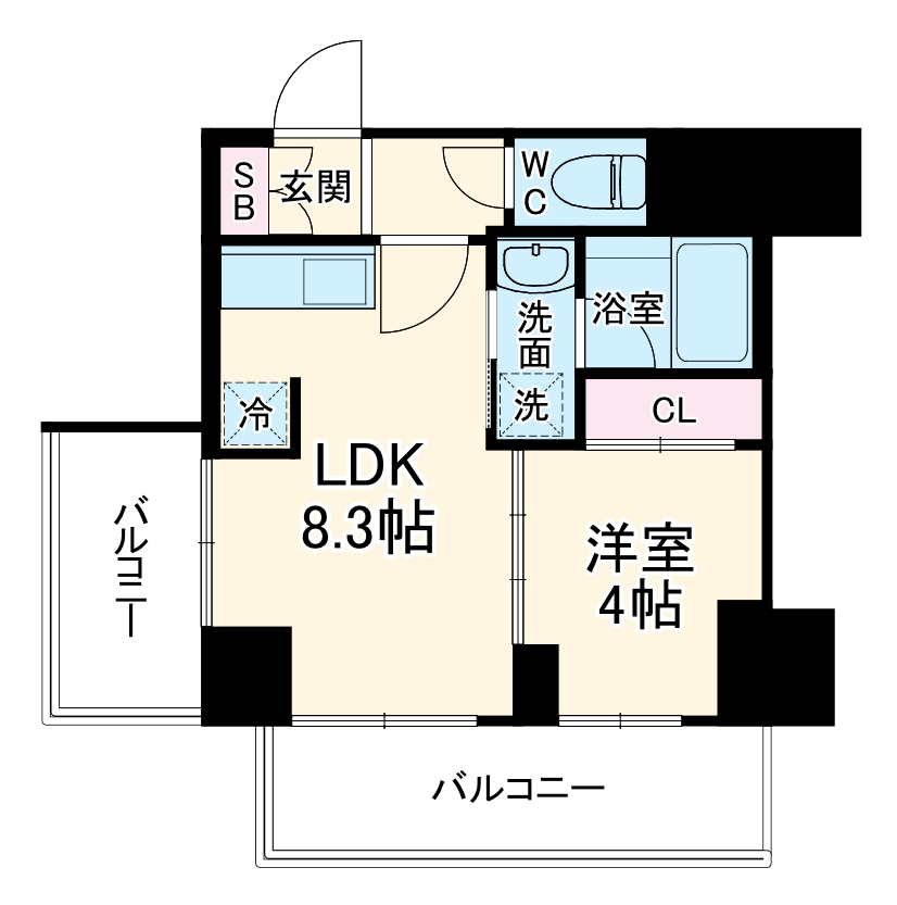 LA CLAIR 南浦和の間取り