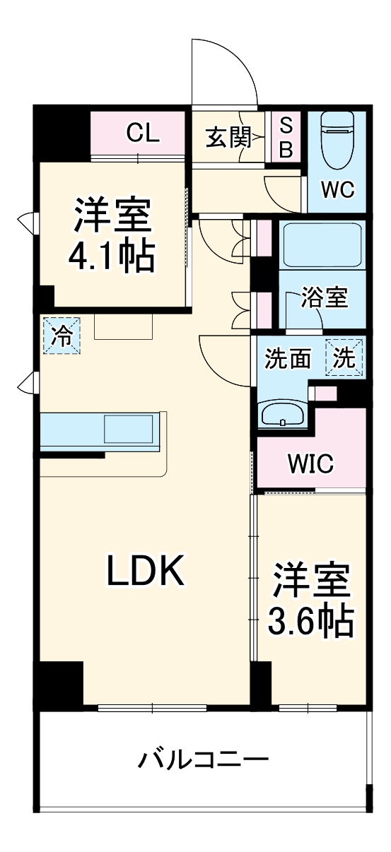 LA CLAIR 南浦和の間取り