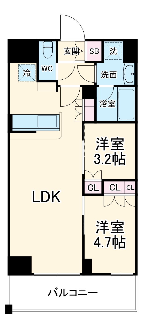 LA CLAIR 南浦和の間取り
