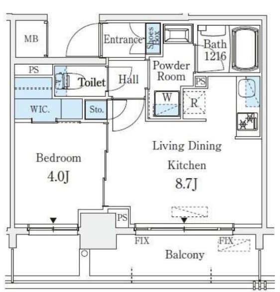 京町堀ビューアパートメントの間取り