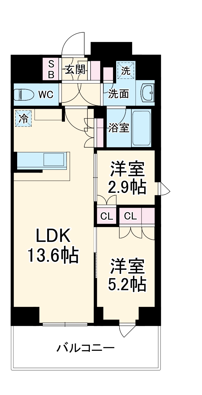 LA CLAIR 南浦和の間取り
