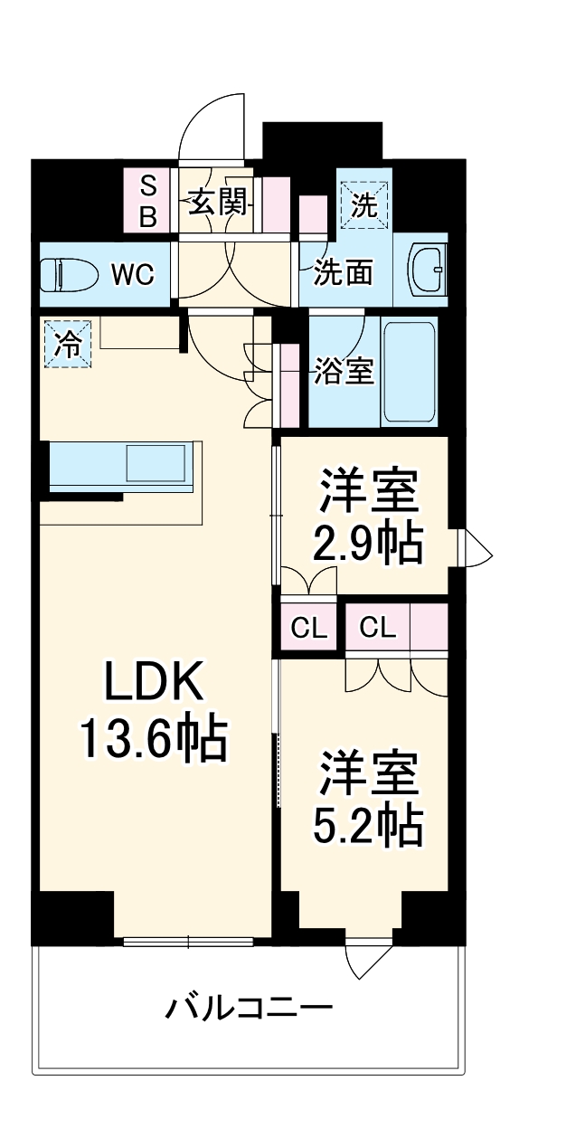 LA CLAIR 南浦和の間取り