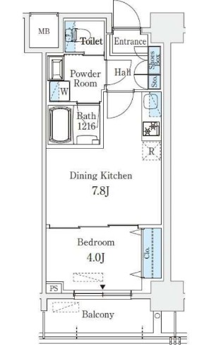 京町堀ビューアパートメントの間取り