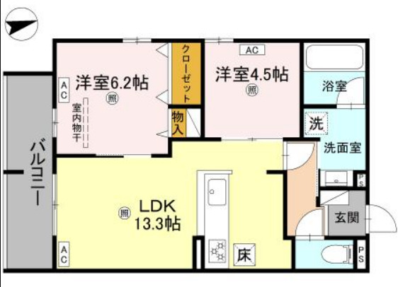 D-residence荘園Aの間取り