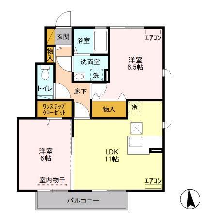 ヴェヌスト Bの間取り