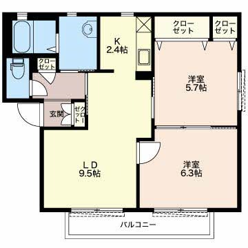 ディアス市川Cの間取り