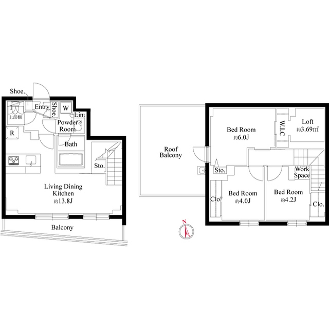 ルネサンスコート目黒南の間取り