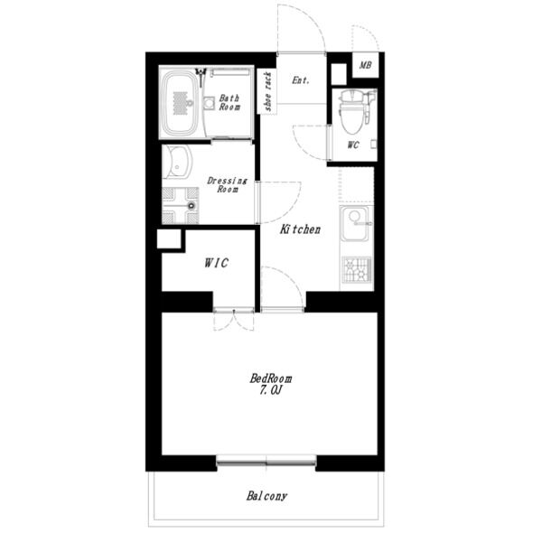 フラット麻布Ⅲの間取り