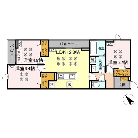 D-KISARIA WIの間取り