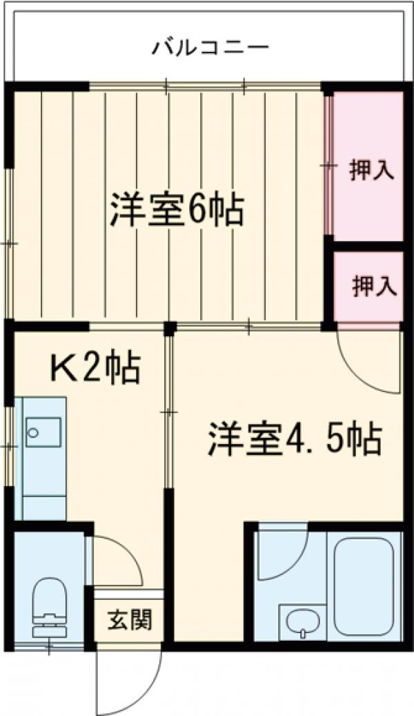 ニューモリタA棟の間取り