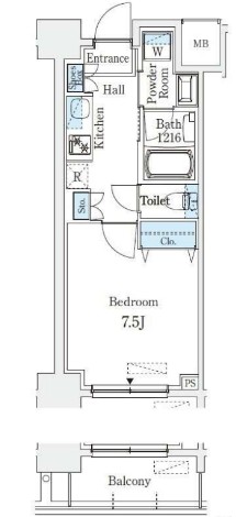 京町堀ビューアパートメントの間取り