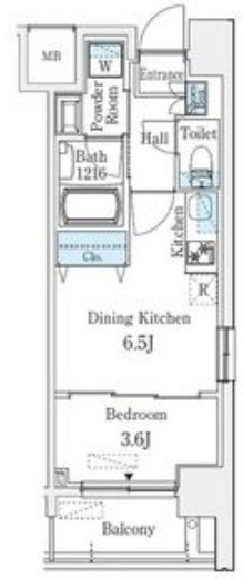 京町堀ビューアパートメントの間取り