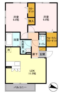 ヴェルドミール2の間取り