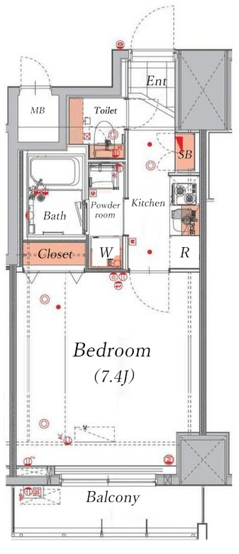 ハーモニーレジデンス菊川ステーションフロントの間取り