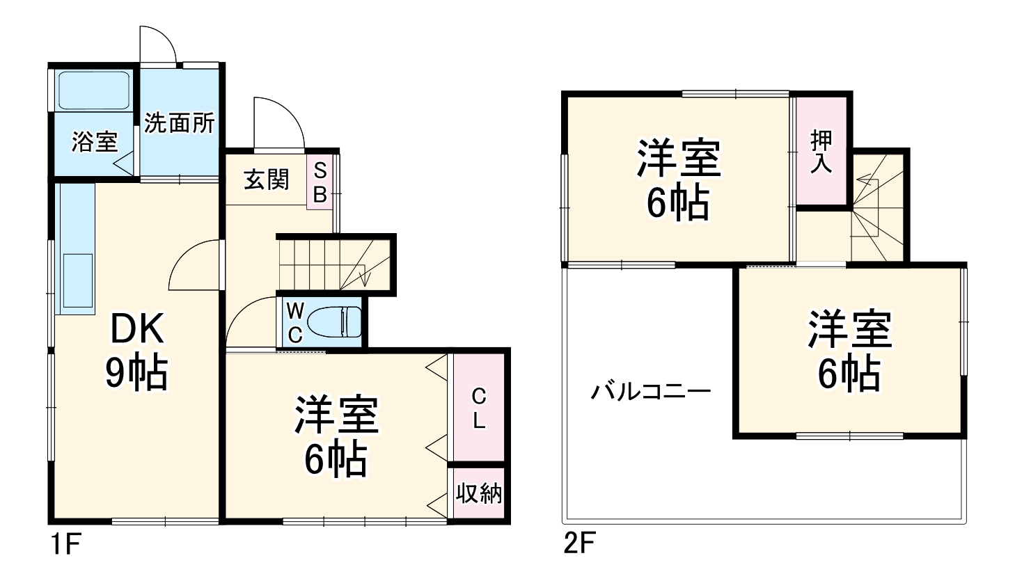 寄居町戸建の間取り
