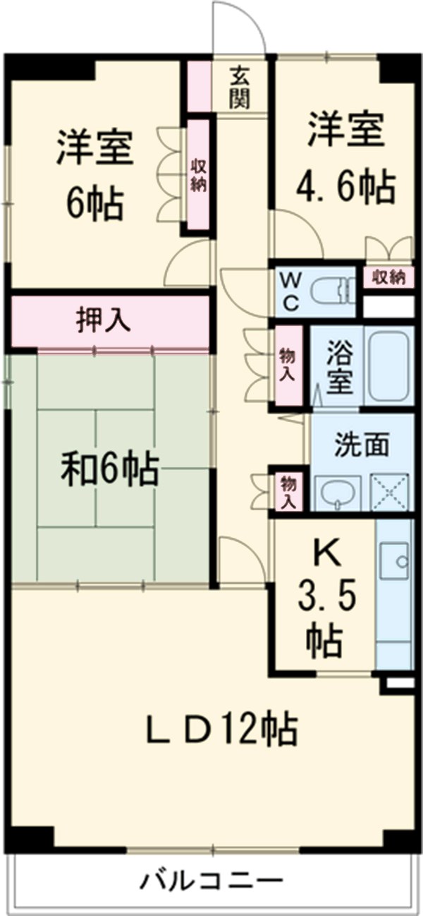 本厚木ロイヤルマンションの間取り