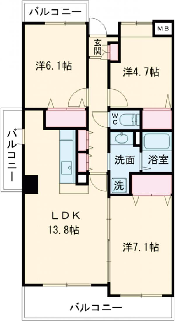 ベルドミール壱番館の間取り