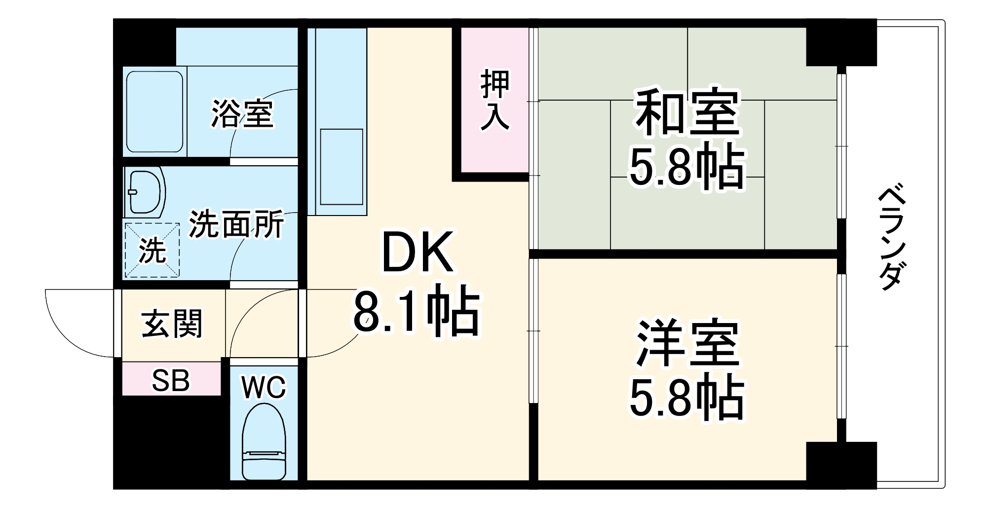 ライオンズマンション堀川の間取り