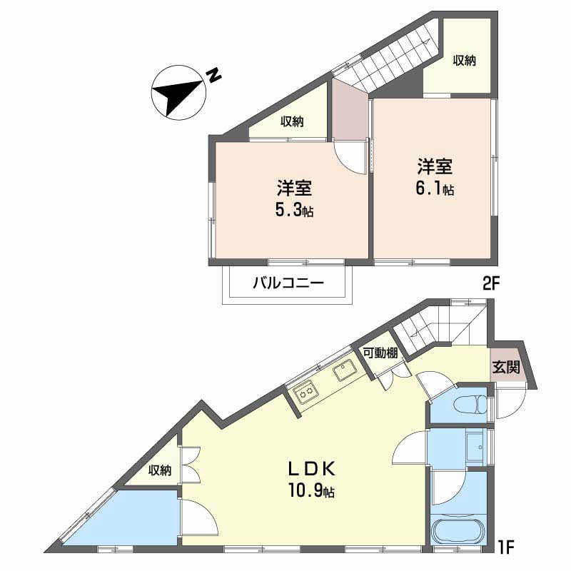加茂貸家の間取り