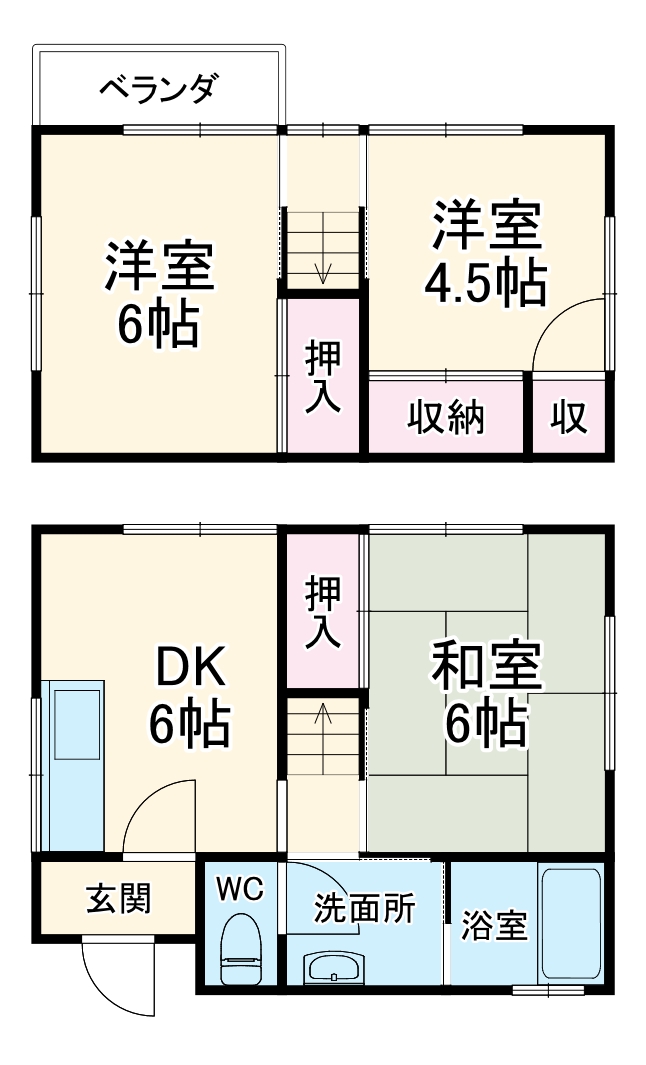 片岡貸家の間取り