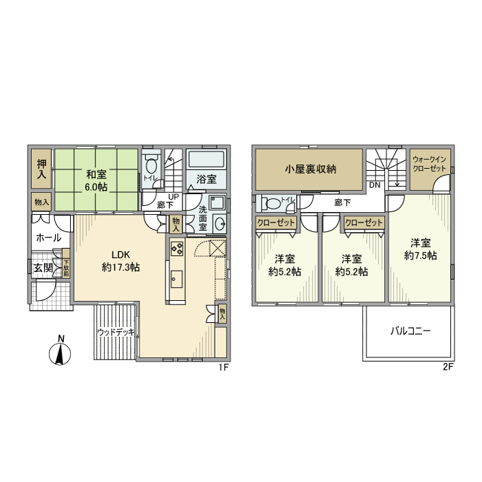 北金目戸建の間取り