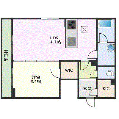 筥松の完工年月(2025年6月)築の賃貸マンションの間取り