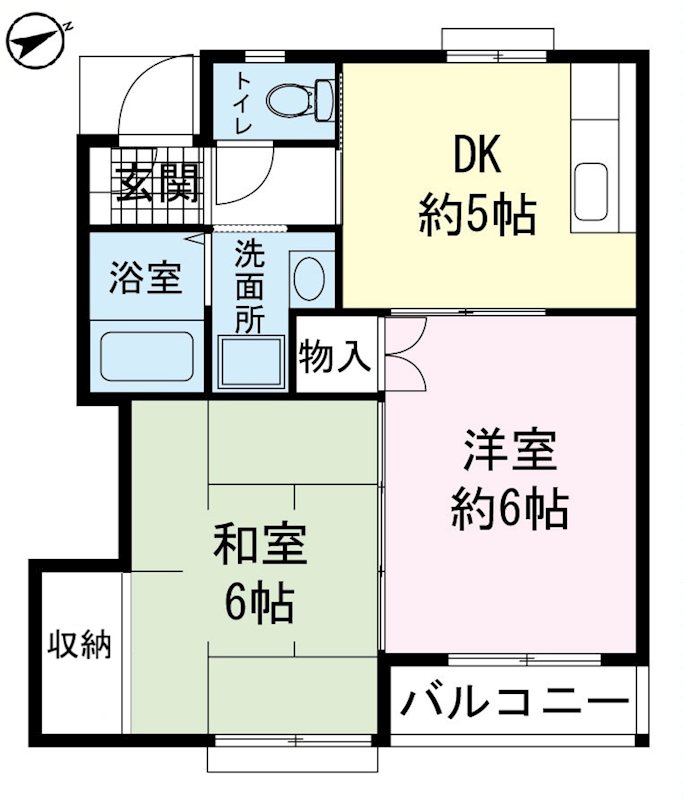 メゾン来光Bの間取り