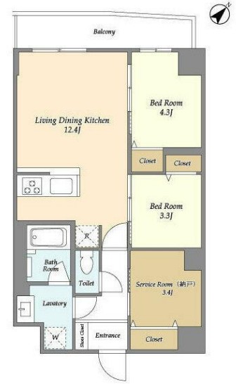 グランカーサ西葛西の間取り