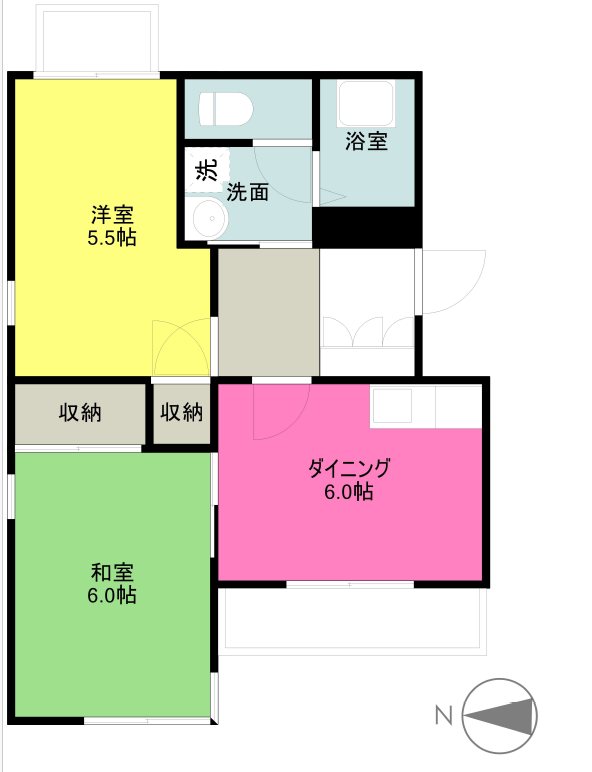 リバーサイド上杉の間取り