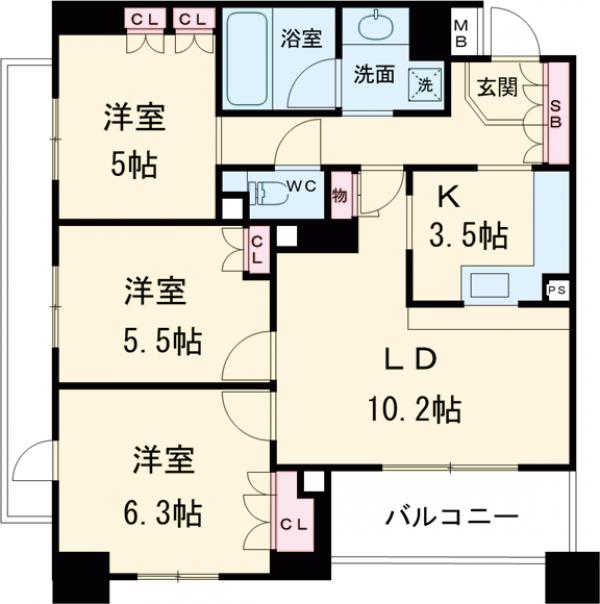 パークキューブ京王八王子Ⅱの間取り