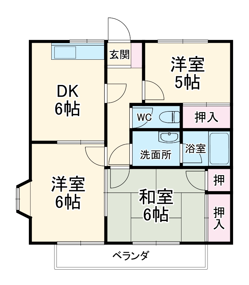 プルミエール大野Aの間取り