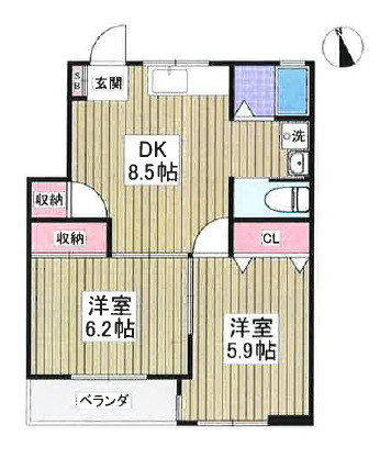 野沢ハイツの間取り