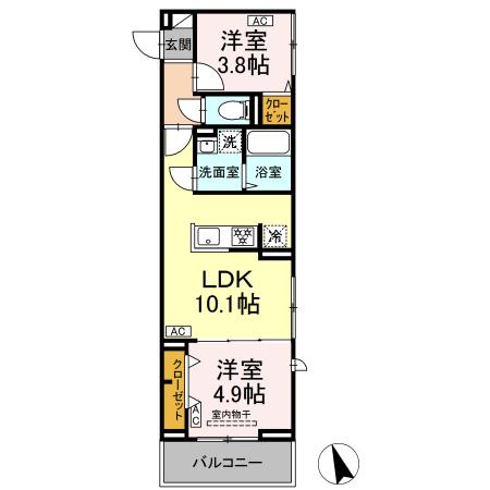 セレスティア池袋立教通りの間取り