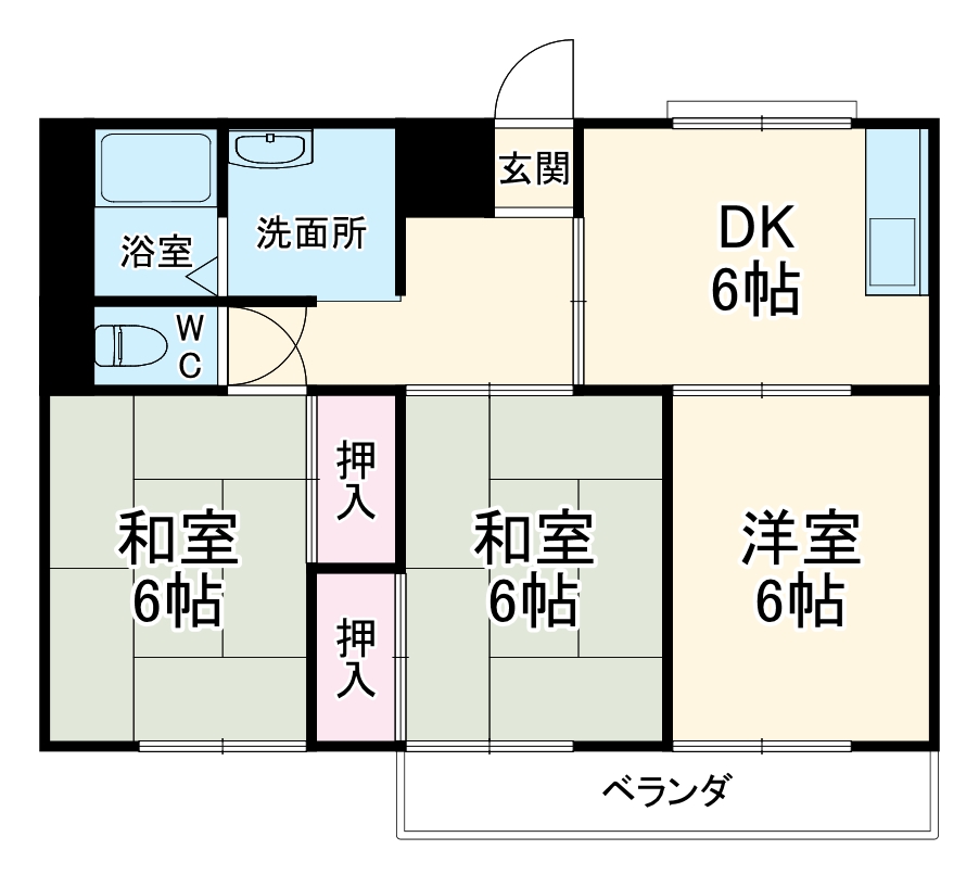 コーポ斉藤 Bの間取り