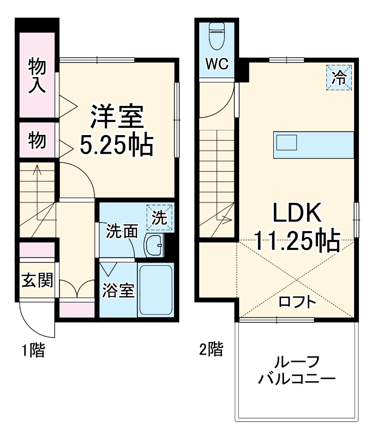 キラクハイツの間取り