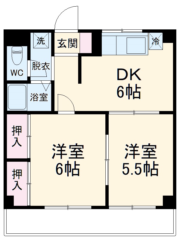 エステートピア山崎Aの間取り