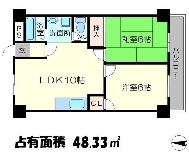 コーポ南千里の間取り