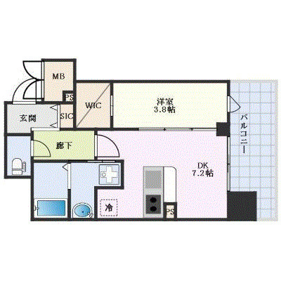 la Waison NAMBA westの間取り