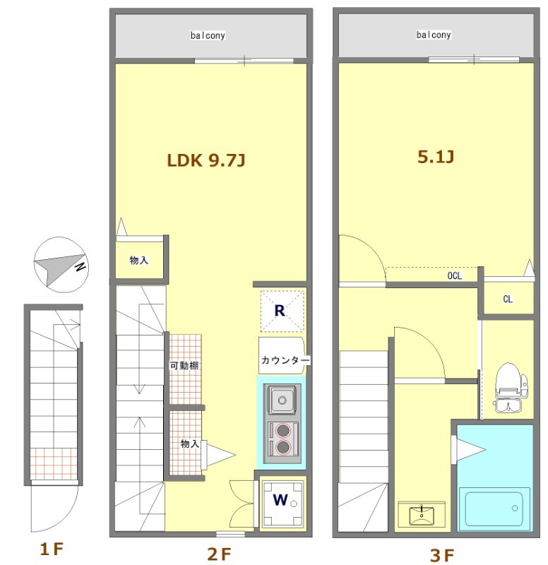 ノーザンロード東伏見の間取り