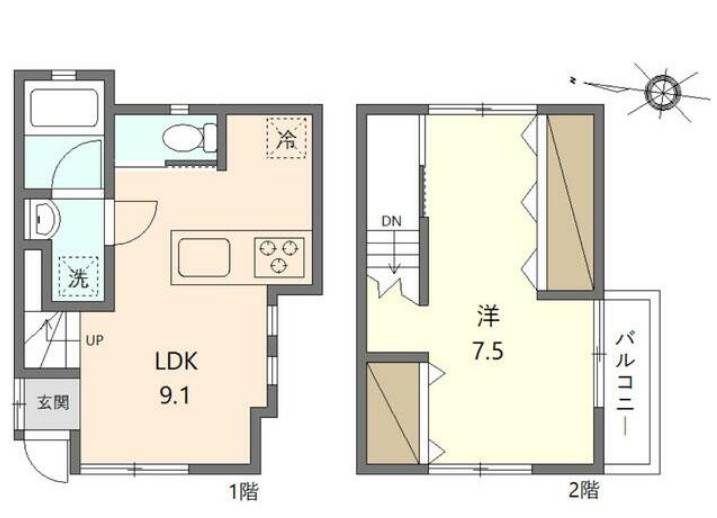 大徳ハウスの間取り
