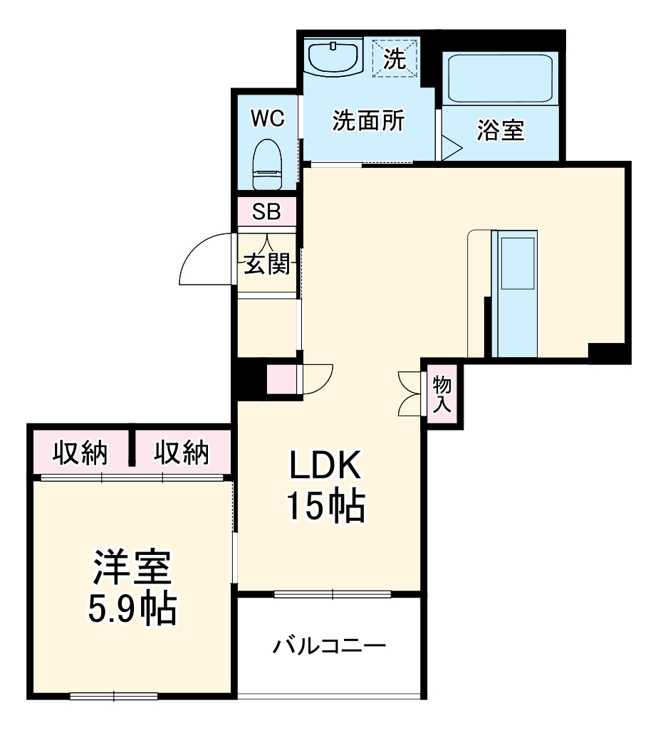 クイーンズ6の間取り