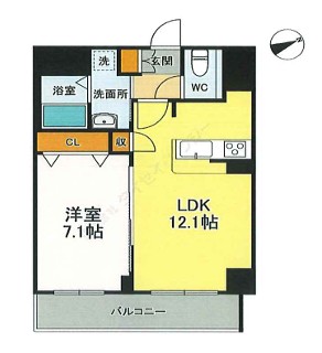 大崎の完工年月（2025年10月）築の賃貸マンションの間取り
